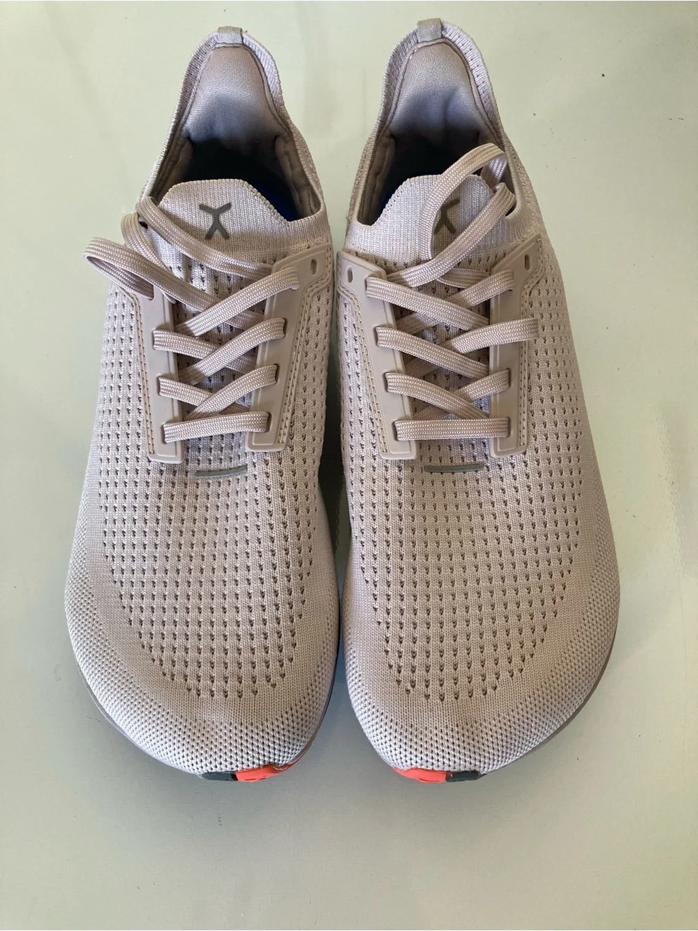 Flax Women’s Pink Knit Lace-Up Athletic Sneakers